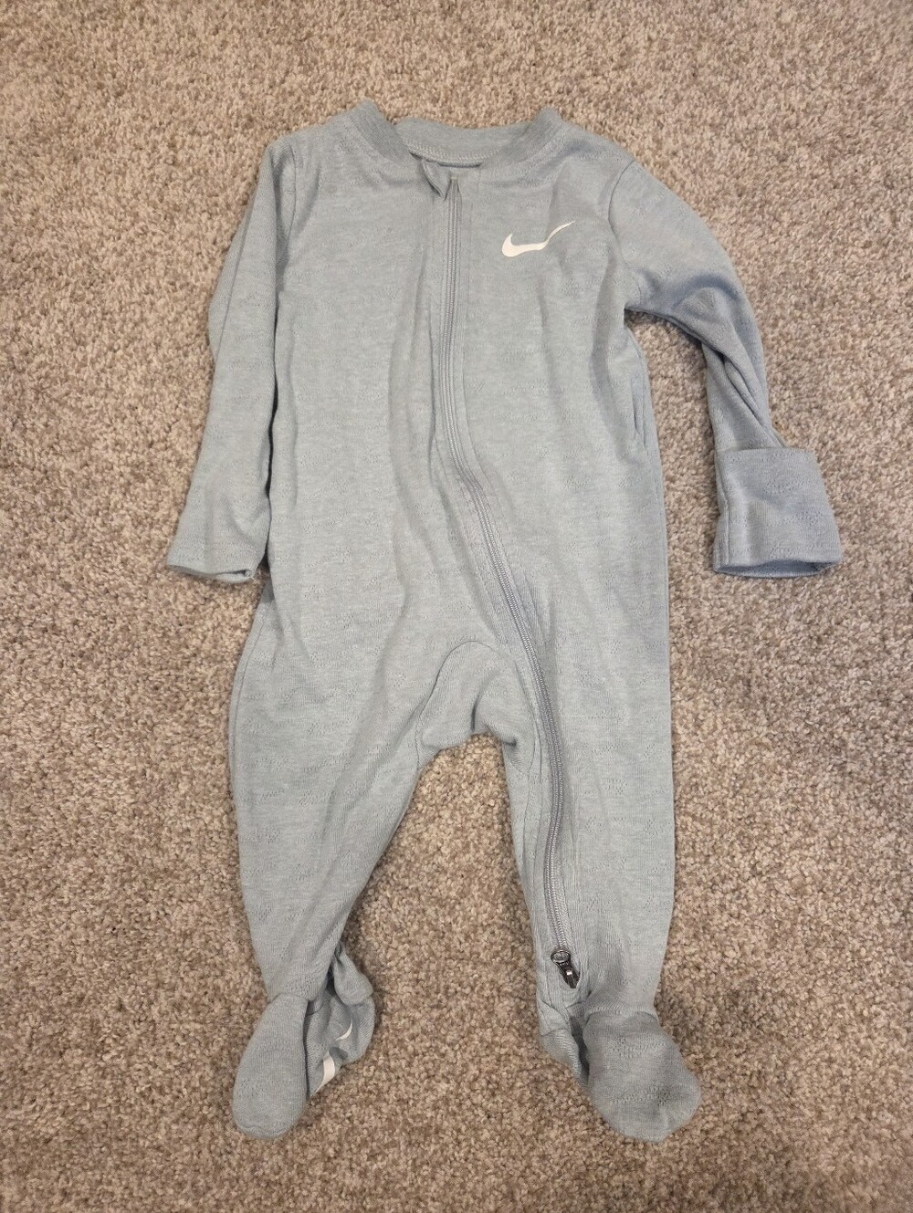 Nike Baby Light Green Zip-Up One-Piece | Size 6M
